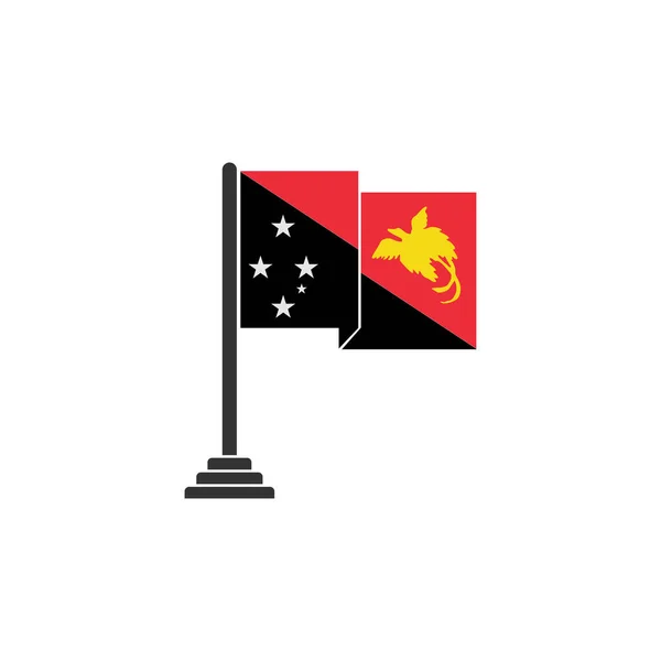 Conjunto Ícones Bandeira Nova Guiné Ícone Dia Independência Nova Guiné — Vetor de Stock