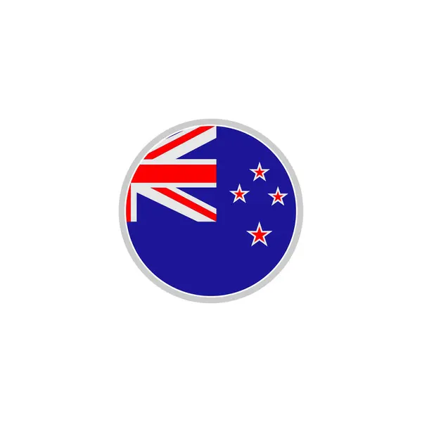 Zestaw Ikon Flagi Nowej Zelandii Ikona Dnia Niepodległości Nowej Zelandii — Wektor stockowy
