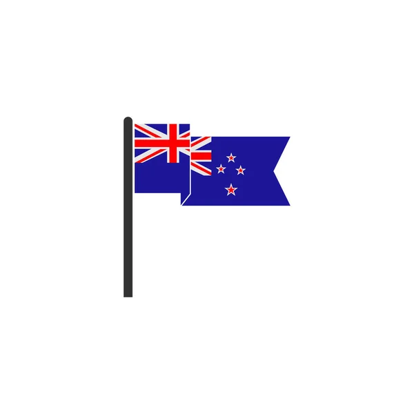 Набор Значков Флага Новой Зеландии Символ Дня Независимости Новой Зеландии — стоковый вектор