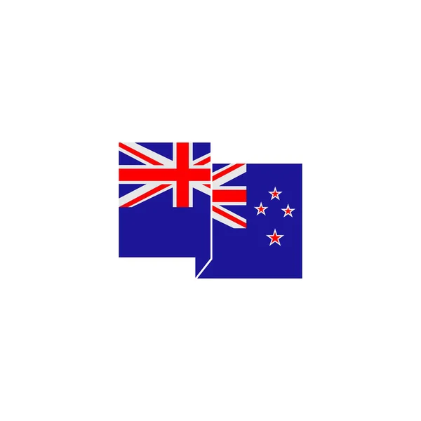 Yeni Zelanda Bayrak Simgesi Seti Yeni Zelanda Bağımsızlık Günü Simgesi — Stok Vektör