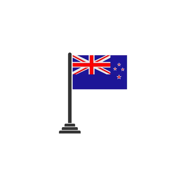 Nueva Zelanda Bandera Icono Conjunto Nueva Zelanda Independencia Día Icono — Archivo Imágenes Vectoriales