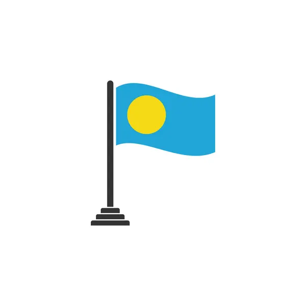 Zestaw Ikon Flagi Palau Ikona Dnia Niepodległości Palau — Wektor stockowy