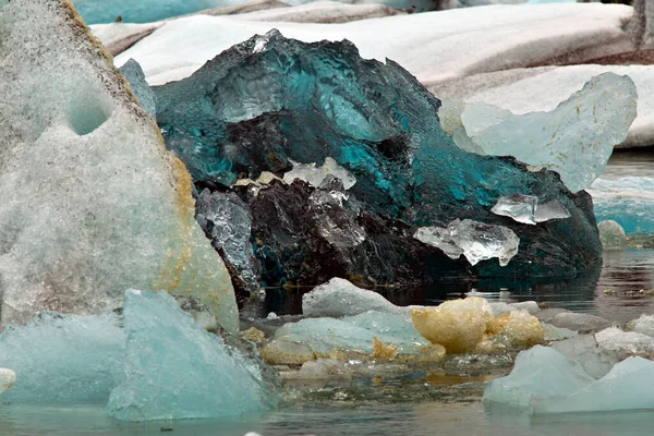 Jkulsrln Uma Lagoa Glacial Que Faz Fronteira Com Parque Nacional — Fotografia de Stock