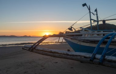 Filipinler 'deki Palawan tropik adaları ve plajları