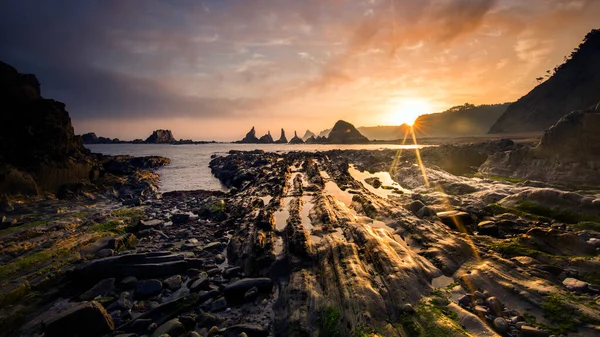 nature landscape of Playa del Silencio in Asturias, Spain