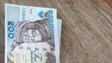 Nijerya parası, Nijerya naira parası, banknot değişimi, finansal konsept