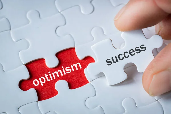 Otimismo Sucesso Conceito Atitude Positiva Realização Objetivos — Fotografia de Stock