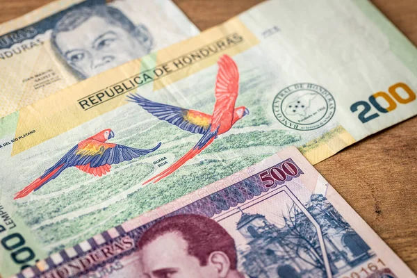 Honduras Dinero Billetes Lempiras Denominaciones Circulantes Más Altas Concepto Financiero — Foto de Stock