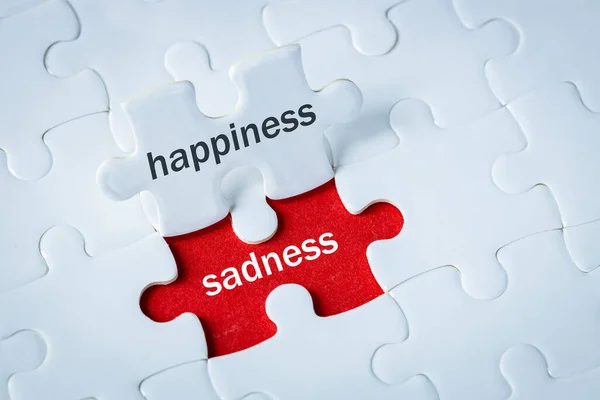 Mutluluk Üzüntü Sevinç Hayal Kırıklığı Değişen Ruh Halleri Pozitif Negatif — Stok fotoğraf