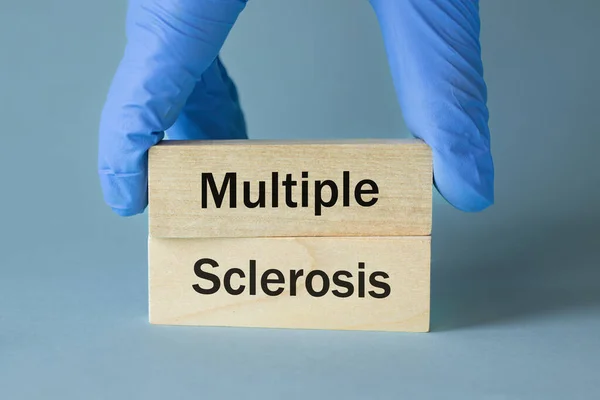 Multiple Sclerosis Penyakit Yang Mempengaruhi Sistem Saraf Ditulis Pada Balok — Stok Foto