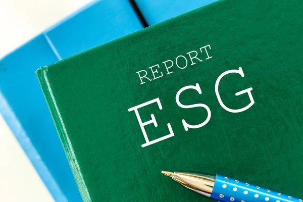 Esg 보고서 비금융 보고서의 지표와는 관계가 회사의 — 스톡 사진