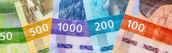 Норвежская Крона Норвегия Банкноты Панорама Финансовая Концепция — стоковое фото