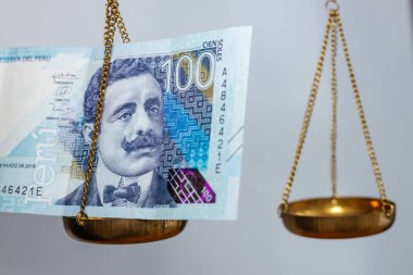Peru para birimi, 100 Peru tabanı pullar, iş konsepti