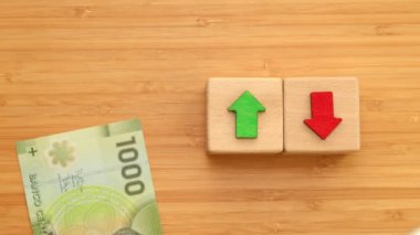 Şili, Finansal Piyasa, Ekonomik Analiz, faiz oranları, hisse senetleri, tahviller, sıralama, ev bütçesi, mortgage, kredi oranları, yukarı ya da aşağı, ok sembolü, para sayma, kapanış, düz yatış