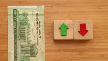 İran, Finansal Piyasa, Ekonomik Analiz, faiz oranları, hisse senetleri, tahviller, sıralama, ev bütçesi, mortgage, kredi oranları, yukarı ya da aşağı, ok sembolü, İran parası sayma, kapat