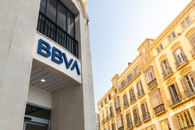 İspanyol bankasının BBVA logosu. Malaga. 29.05.2025 İspanya.