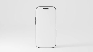 Mockup akıllı telefon 16 yeni nesil ve ekran Şeffaf ve kırpma yolu Infographic Business web sitesi tasarım uygulaması için izole ekran şablonu