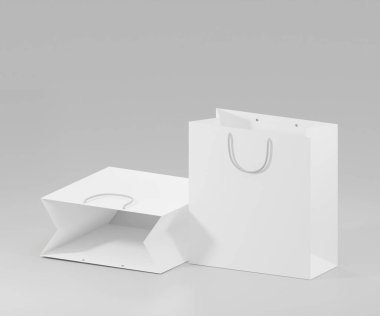 Kağıt alışveriş çantası modeli.