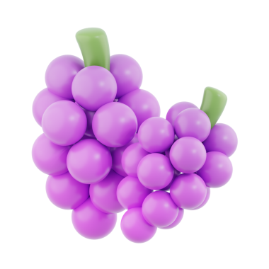 3 boyutlu üzüm meyvesi, 3 boyutlu sunum