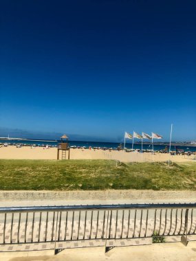 Summer beach beyond the sand