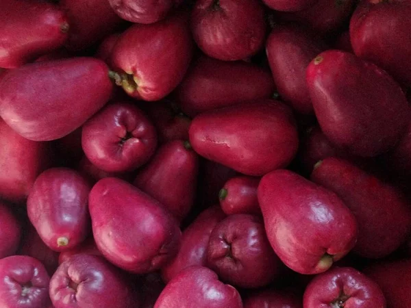 Guava geçmişi. Taze organik guava meyvesi. Kırsal bahçe hasadı.