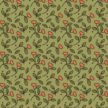 Seamless floral pattern. Doodle background with flowers. Spring pattern.