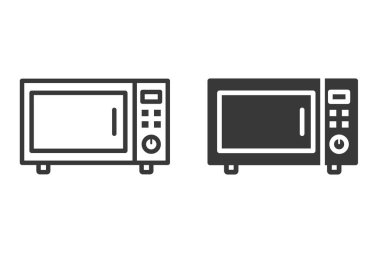 Beyaz arkaplanda fırın simgesi. Beyaz arkaplanda izole edilmiş vektör resim çizimi.