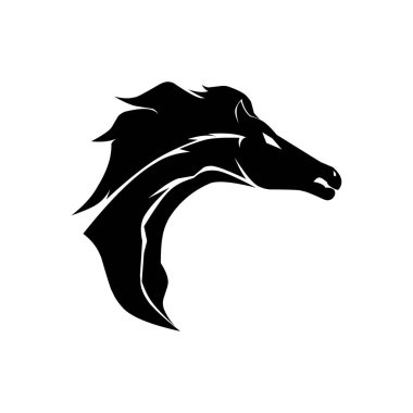 At kafası çizim vektörü çizimi