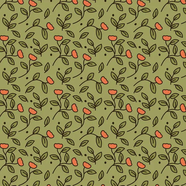 Seamless floral pattern. Doodle background with flowers. Spring pattern.