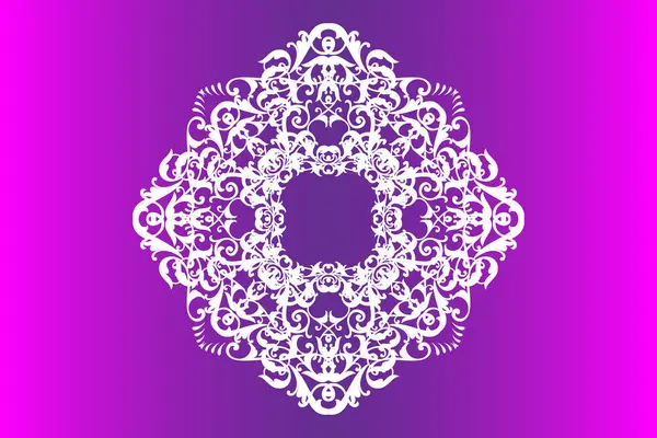 Etnik Dayak batik lüks çiçek ve yaprak sanat tasarımı. Mandala illüstrasyonu.