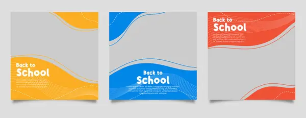 Sosyal medya yeni öğrenci kabulü için şablonlar yayınlıyor. Dijital pazarlama vektörü seti. Sosyal medya planları, poster ve afiş tasarımları. Düzenlenebilir sosyal medya gönderme şablonları.