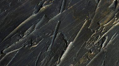 Texture charcoal highlighted parts with golden glint