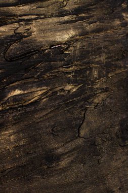 Panel smoky textured waves with golden sparkle