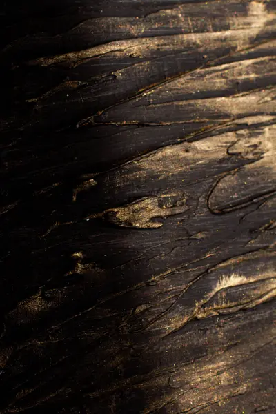 Panel smoky textured waves with golden sparkle