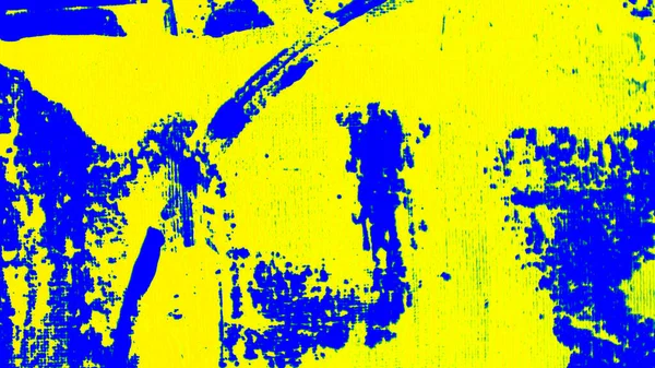 Абстрактный Желтый Синий Фон Круги Линии Волны Полосы Штрихи Краски — стоковое фото
