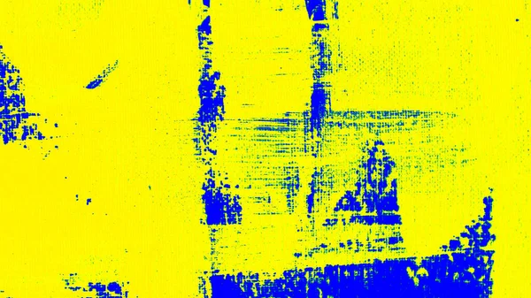 Абстрактный Желтый Синий Фон Круги Линии Волны Полосы Штрихи Краски — стоковое фото