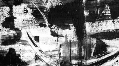 Abstract white and black background. Circles, lines, waves, stripes, strokes, paints, canvas. Canvas. Black and white. Abstraction, grey, white, black.