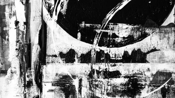 Abstract white and black background. Circles, lines, waves, stripes, strokes, paints, canvas. Canvas. Black and white. Abstraction, grey, white, black.