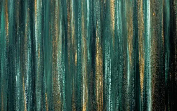 Abstract striped background. Gold and green stripes. Shadow, gold, yellow, green, gold. Trees, stripes, lines. vertical stripes