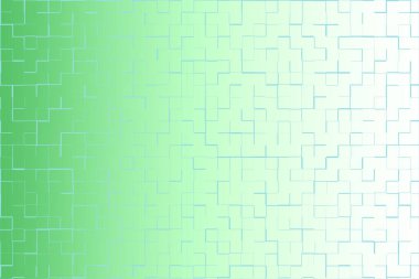 Blue, green pastel background with geometric lines in the form of rectangles and squares.