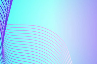 Colored background with flying waves geometric lines.