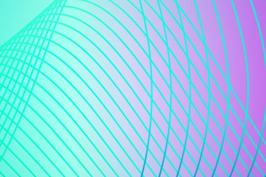 Colored background with flying waves geometric lines.