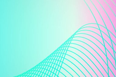 Colored background with flying waves geometric lines.