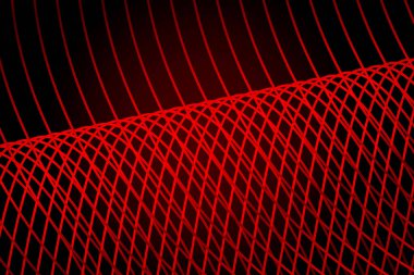 Colored background with flying waves geometric lines.