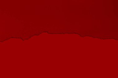 Torn red paper with shadow. Contrast. isolated.