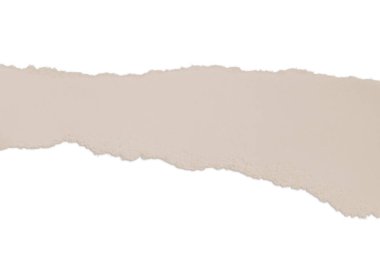 Ripped beige paper. Nude. Contrast. isolated.