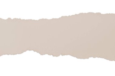 Ripped beige paper. Nude. Contrast. isolated.