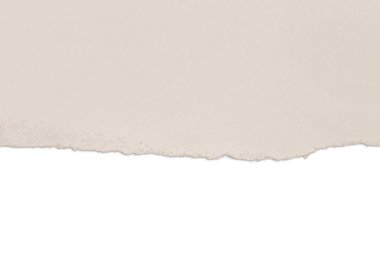 Ripped beige paper. Nude. Contrast. isolated.