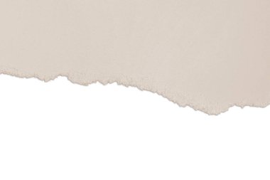 Ripped beige paper. Nude. Contrast. isolated.