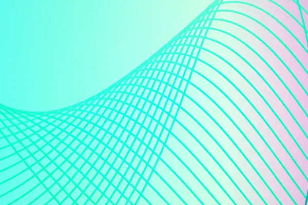 Colored background with flying waves geometric lines.